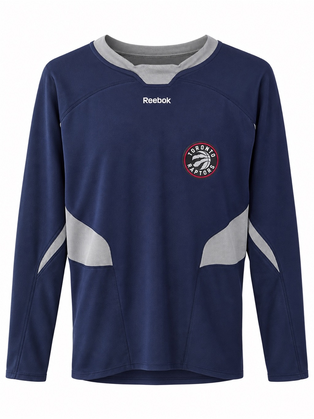 Reebok Men’s Navy and Gray Toronto Raptors Crewneck Pullover